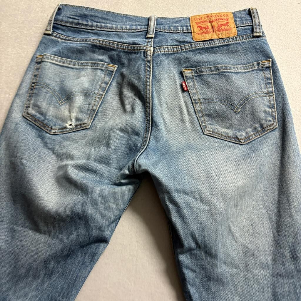Levis 511 Slim Jeans Mens 30x30 Blue Denim Distressed Faded Workwear