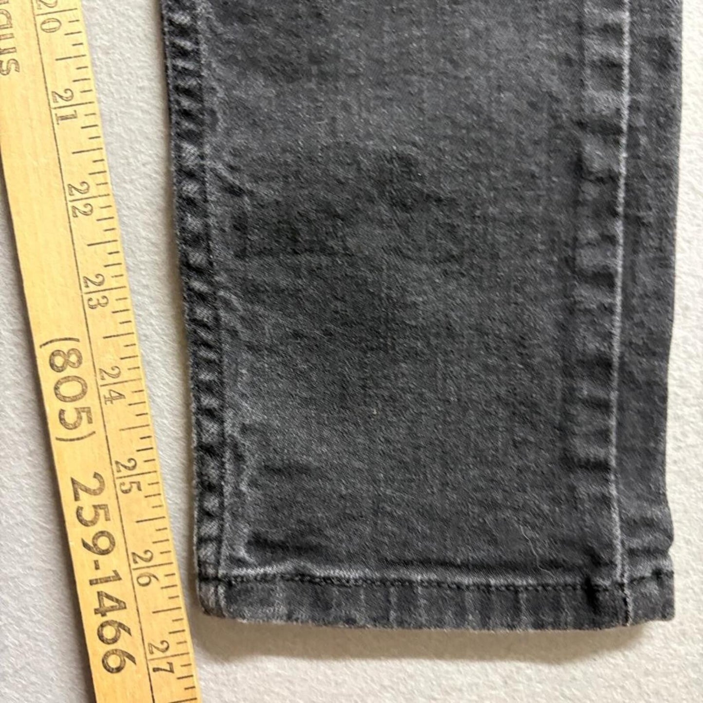 Levis 510 Skinny Fit Jeans Mens 29x30 Black Distressed Ripped Knee Denim
