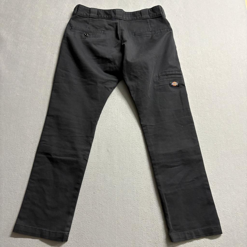 Dickies Skinny Straight Double Knee Pants Mens 31x30 Black Workwear WP811BK
