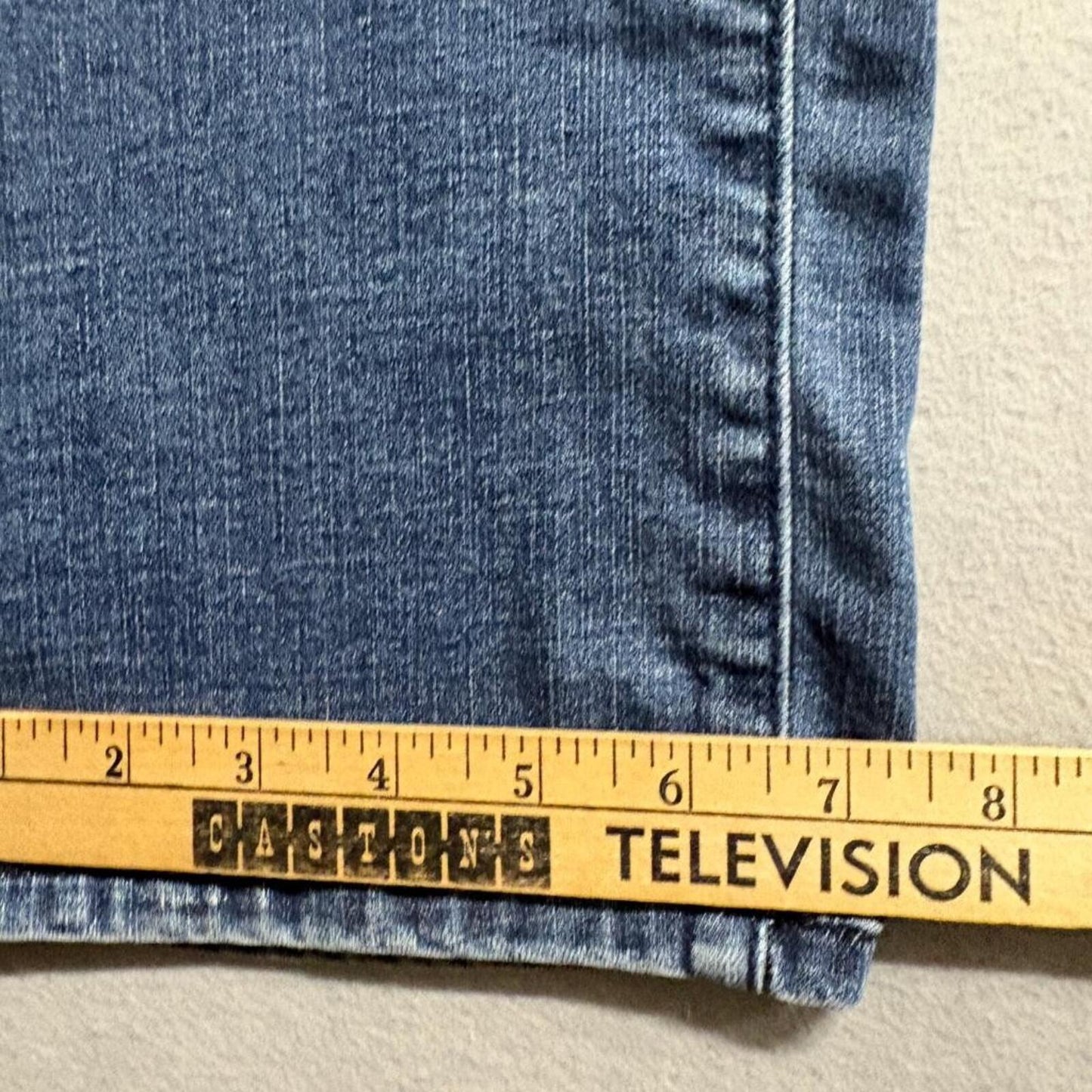 NYDJ Sheri Slim Jeans Womens 6 Blue Denim Lift Tuck Stretch Straight Leg