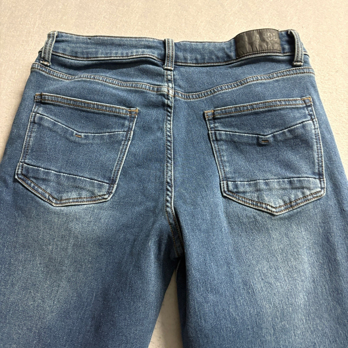 Ethanol Straight Leg Jeans Womens 34x32 Medium Wash Stretch Blue Denim