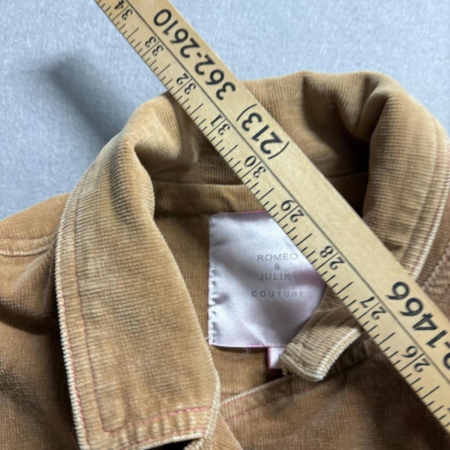 Romeo & Juliet Couture Corduroy Jacket Womens Medium Brown Cotton Stretch Y2K