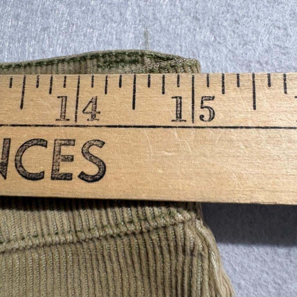 Madewell Classic Straight Jean Corduroy Pants Womens 28 Green Olive High Rise