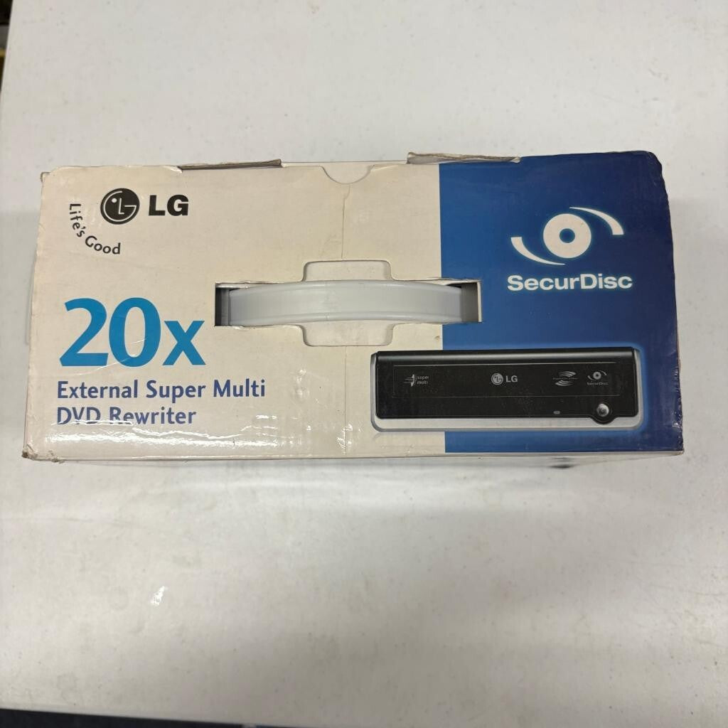 LG GSA-E60L External Super Multi DVD Rewriter 20x LightScribe SecurDisc USB 2.0
