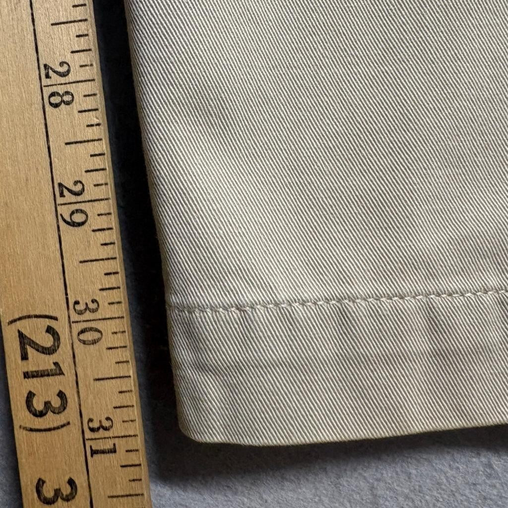 Merona Mens Chino Pants 38x32 Beige Khaki Cotton Flat Front Straight Leg