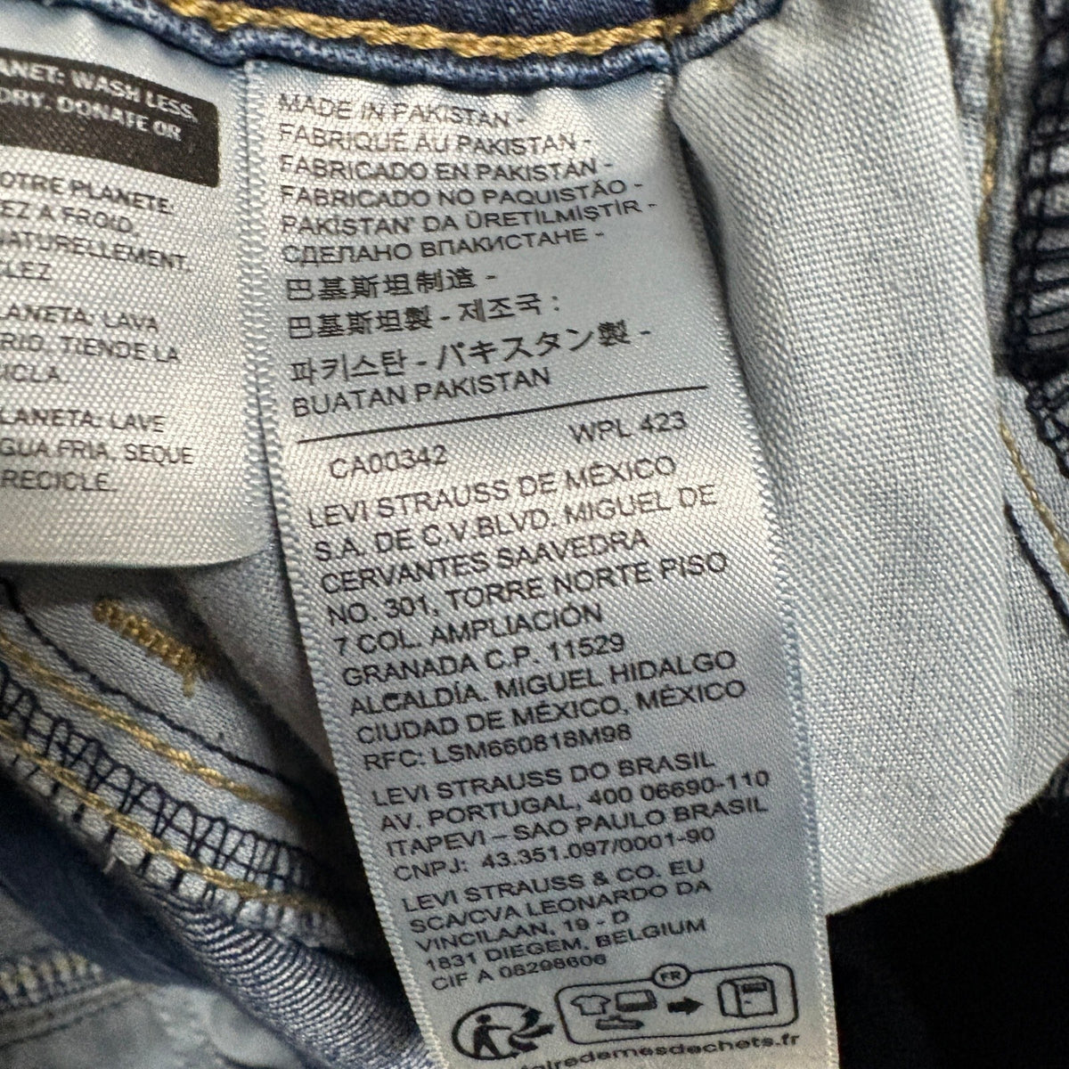 Levi's 725 High Rise Bootcut Jeans Womens 30x32 Blue Denim Front Seam Stretch