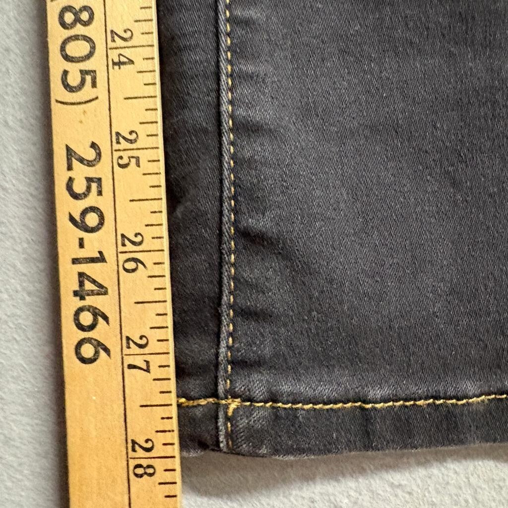 Diane Gilman DG2 Virtual Stretch Jeans Womens 10 Gray Button Fly Straight Leg