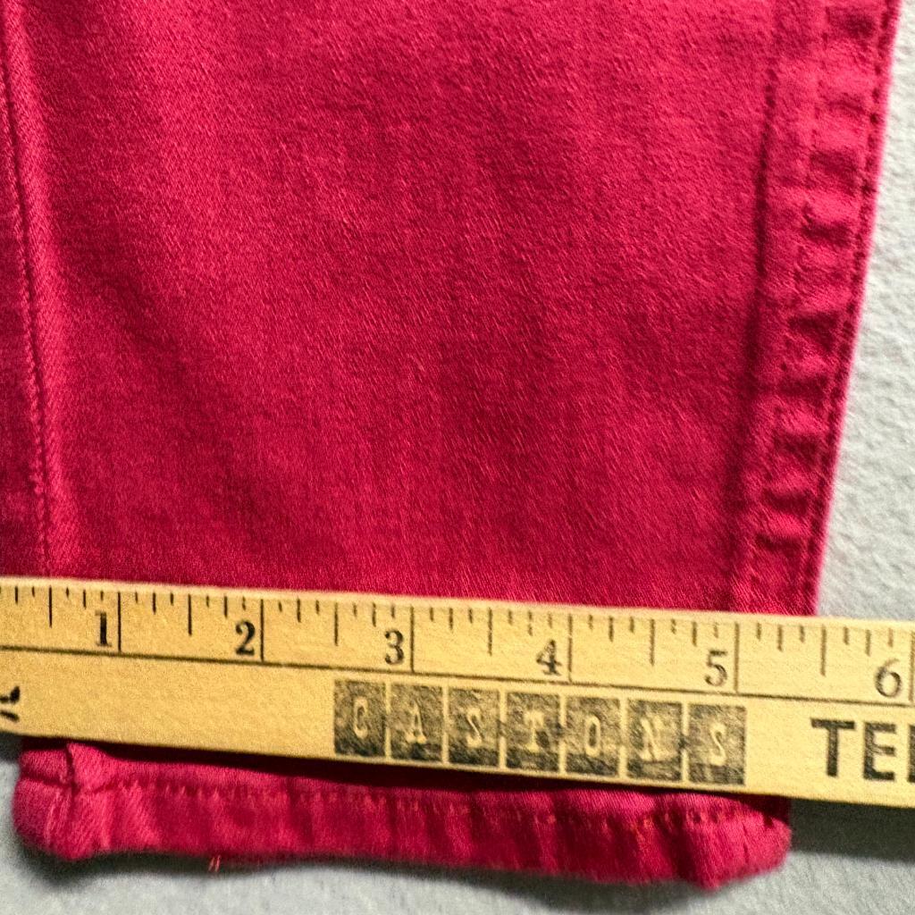 Seven7 Tummyless Skinny Jeans Womens 14 Chili Pepper Red Stretch Denim New