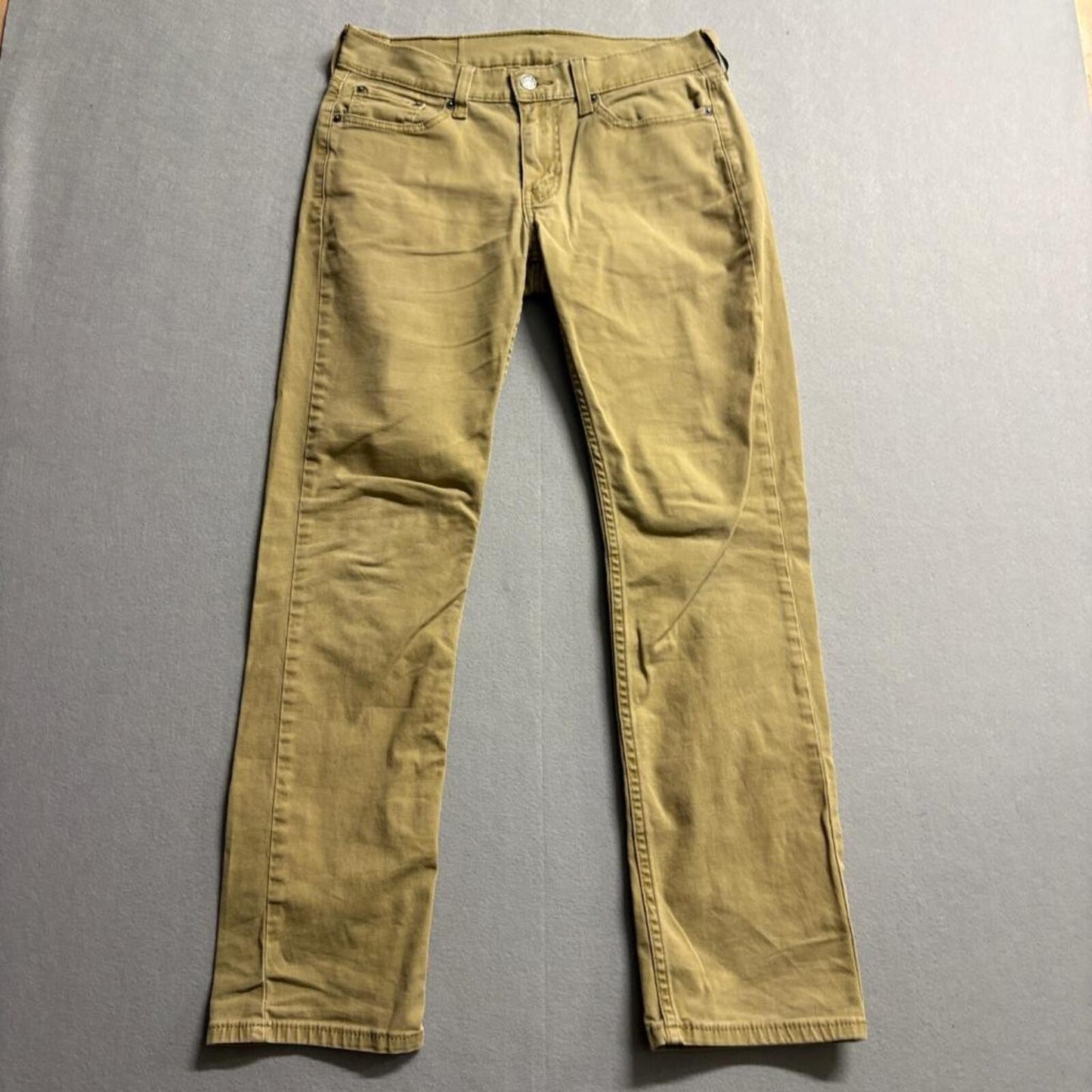 Levis 511 Slim Fit Pants Mens 29x32 Brown Khaki Cotton Blend Stretch Chino