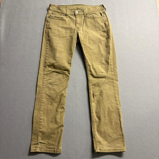 Levis 511 Slim Fit Pants Mens 29x32 Brown Khaki Cotton Blend Stretch Chino