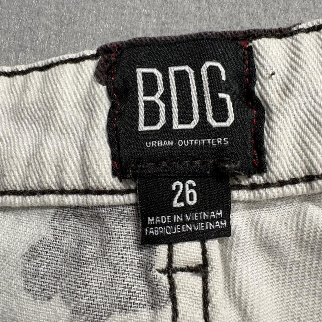 BDG Urban Outfitters Cow Print Jeans Womens 26 Brown White Wide Leg High Rise