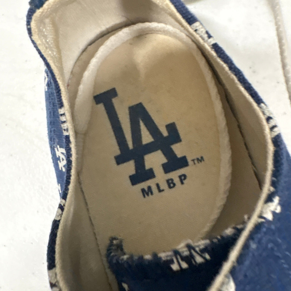 Los Angeles Dodgers Row One Canvas Shoes Womens 6.5 Mens 5 Blue MLB Sneakers