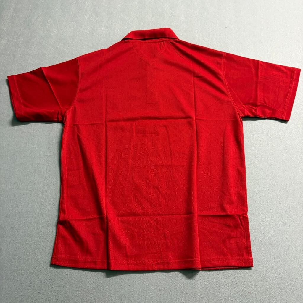 Swiss Leatherware Polo Shirt Mens XL Red Short Sleeve Swiss Cross Logo