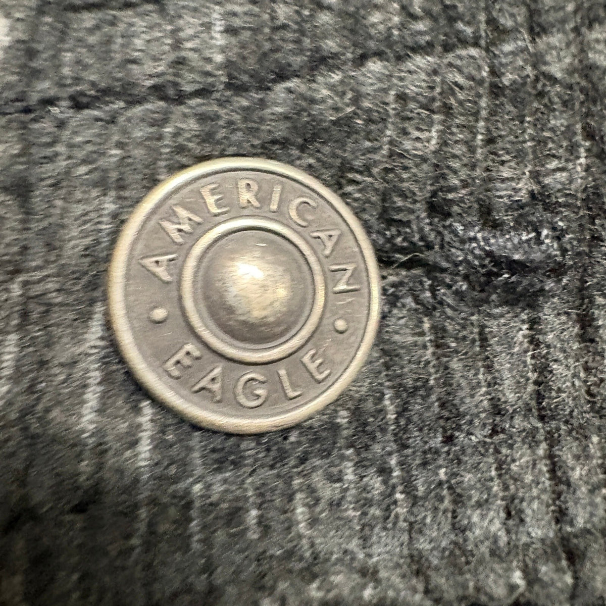 American Eagle Corduroy Cargo Pants Womens Size 00 Regular Gray Wide Leg Stretch