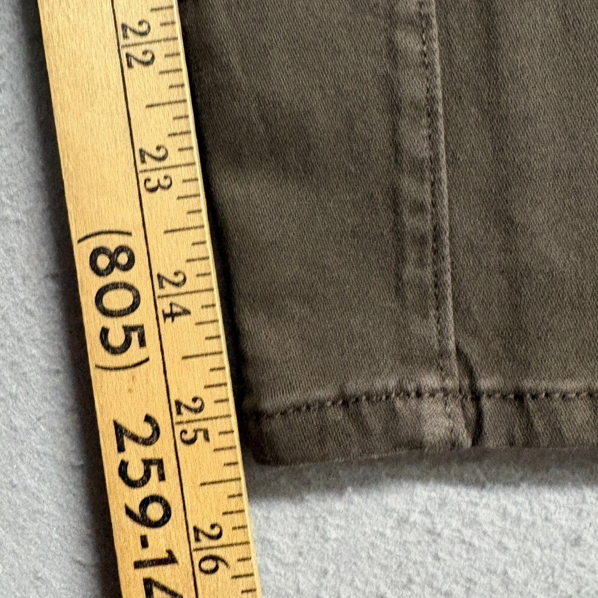 White House Black Market The Skinny Crop Jeans Size 4 Olive Green Ankle Zip Mid