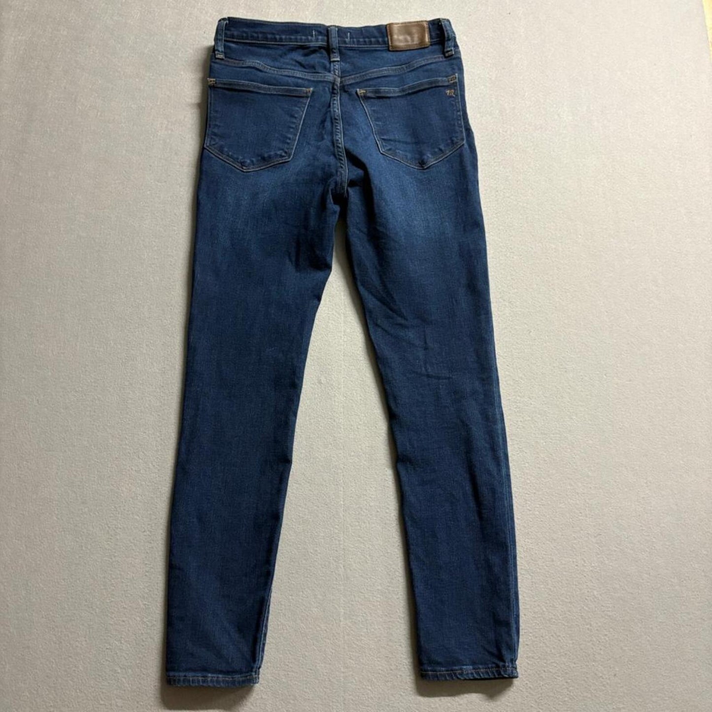 Madewell 9 Inch Mid Rise Skinny Jeans Womens 27 Blue Denim Stretch 29x27