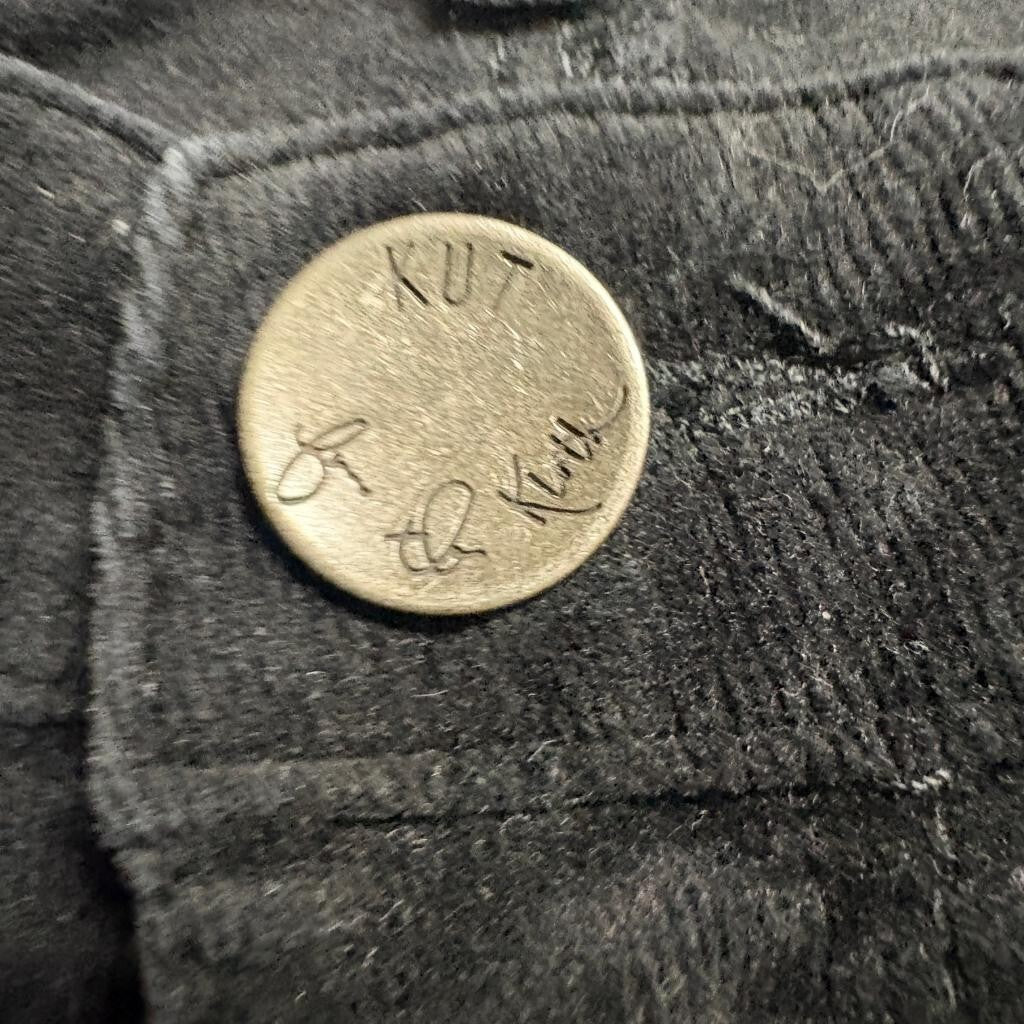 Kut from the Kloth Corduroy Pants Womens Size 6 Black Stretch Bootcut Flare
