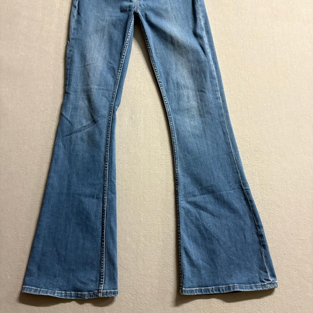 BDG High Rise Flare Jeans Womens 27x34 Blue Denim Urban Outfitters Stretch