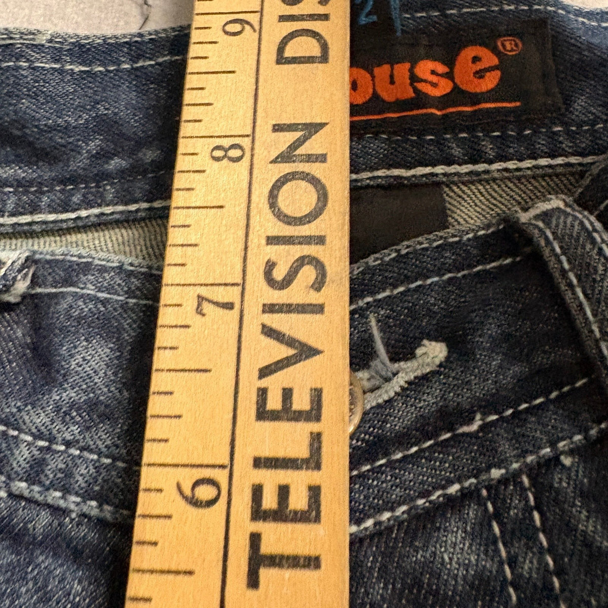 Dollhouse Flare Jeans Womens Size 1/2 Blue Denim Low Rise Y2K Vintage 100%