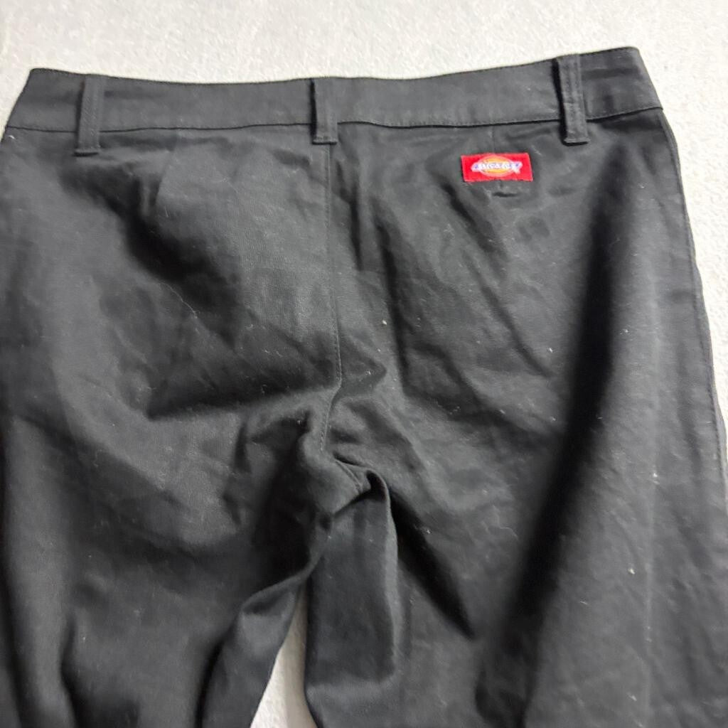 Dickies Girl Black Stretch Twill Pants Womens Size 7 Low Rise Bootcut Workwear