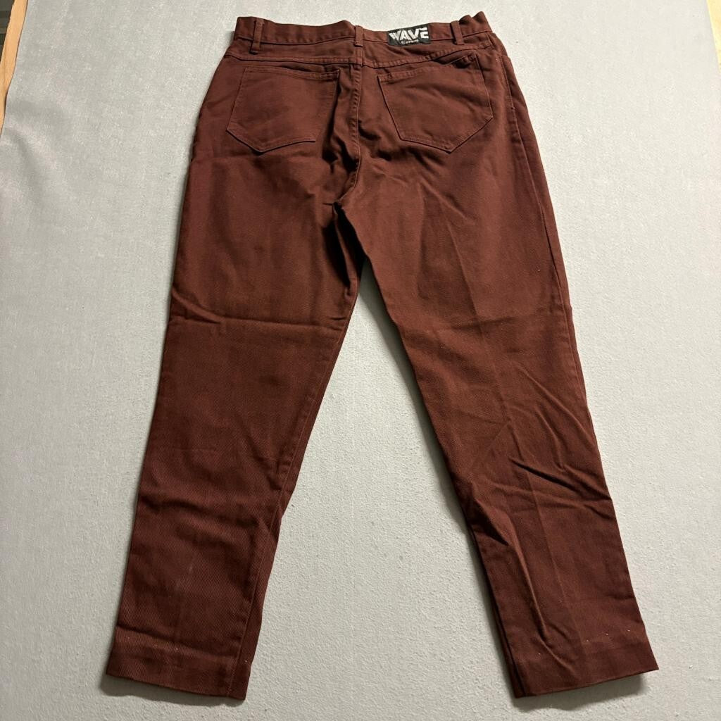 Vintage Wave Clothing Jeans Womens Size 15 Brown Denim High Rise Tapered USA