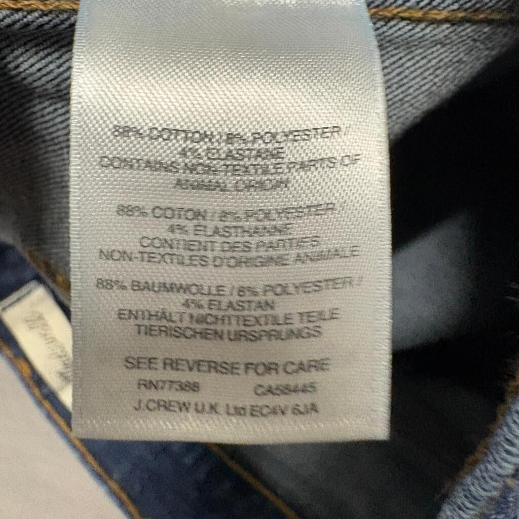 Madewell Slim Straight Jeans Womens 26 Blue Denim Stretch Mid Rise