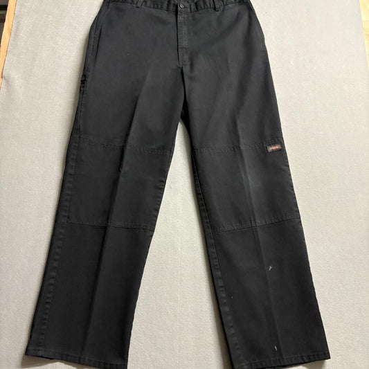 Dickies Double Knee Work Pants Mens 38x30 Black Loose Fit Carpenter Utility