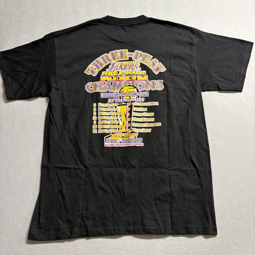 Vintage Los Angeles Lakers 2002 Three-Peat Champions Shirt XL Kobe Shaq TND
