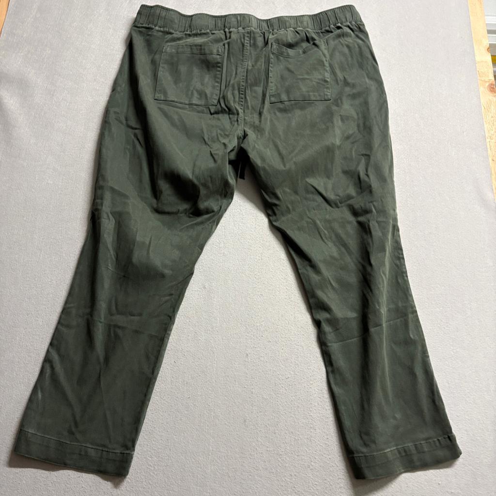 Buffalo David Bitton Womens Pants XXL Green Tencel Blend Drawstring Waist Crop