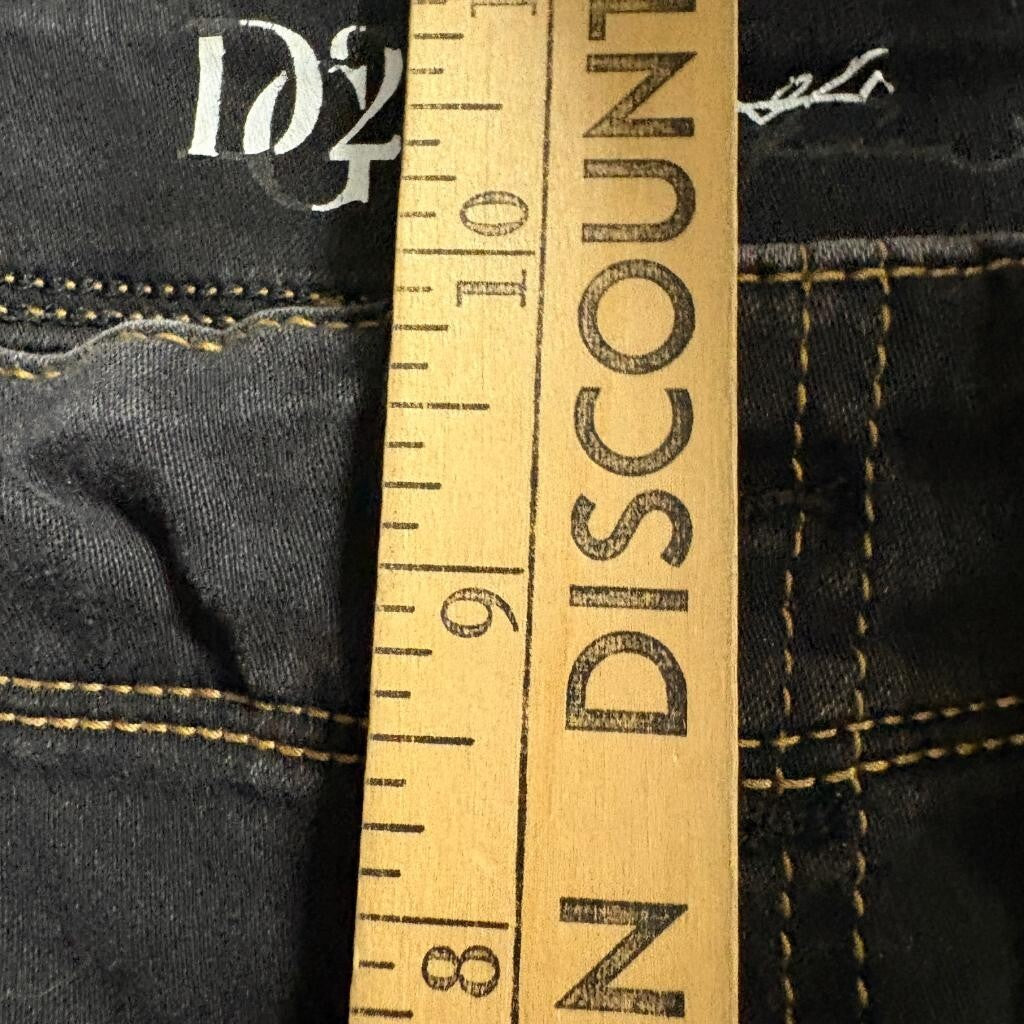 Diane Gilman DG2 Virtual Stretch Jeans Womens 10 Gray Button Fly Straight Leg