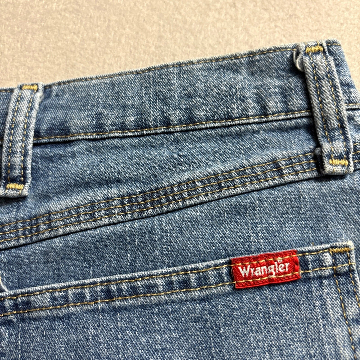 Wrangler Carpenter Denim Shorts Mens 44 Blue Stretch Utility Workwear