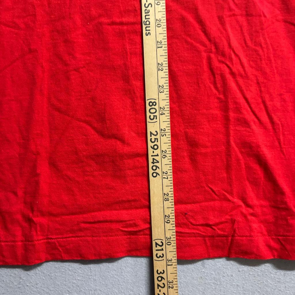 Vintage Fruit of the Loom Pocket T-Shirt Mens XL Red Single Stitch Made in USA