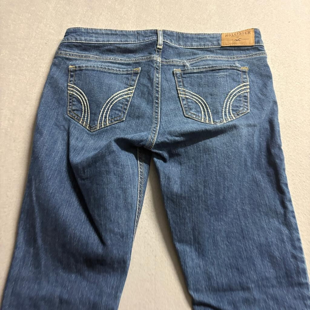 Hollister Jeans Womens 5S W27 L31 Blue Denim Low Rise Straight Leg Stretch