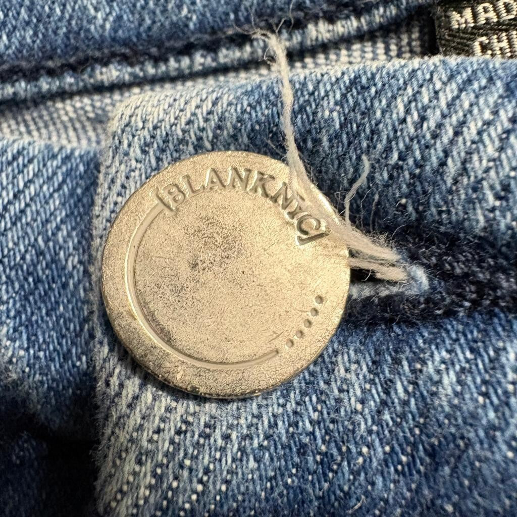 BlankNYC The Great Jones High Rise Skinny Jeans Womens 31 Distressed Blue Denim