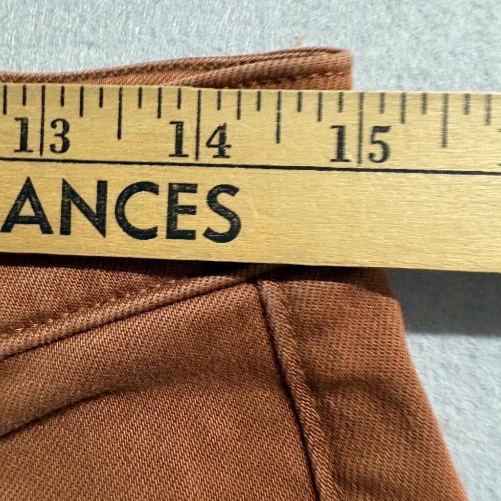 Everlane The Straight Leg Crop Pants Womens 10 Brown Rust High Rise Utility