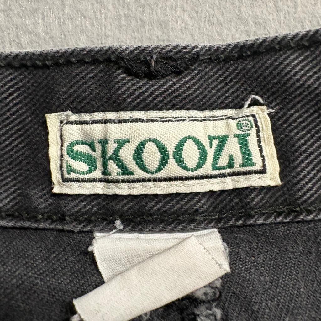 Skoozi Vintage High Rise Mom Jeans Womens 26 Black Denim Tapered Leg Dungaree