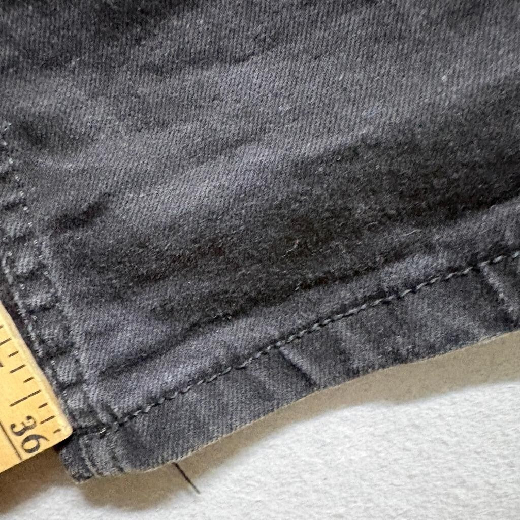 BoohooMAN Mens Distressed Flare Jeans Black Stretch Denim Size 36 x 36