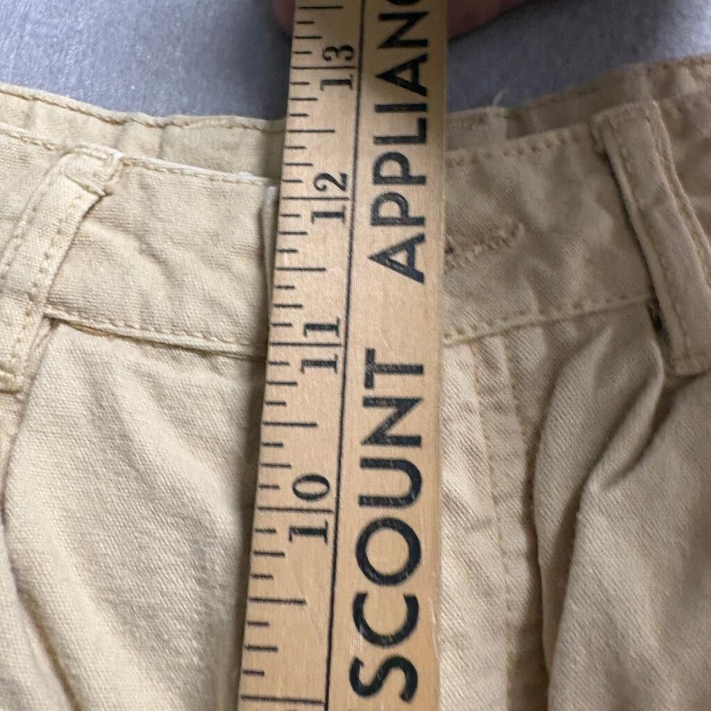 Vintage Takabo Jeans Womens 9 Beige Cotton High Rise Pleated Mom Tapered Leg