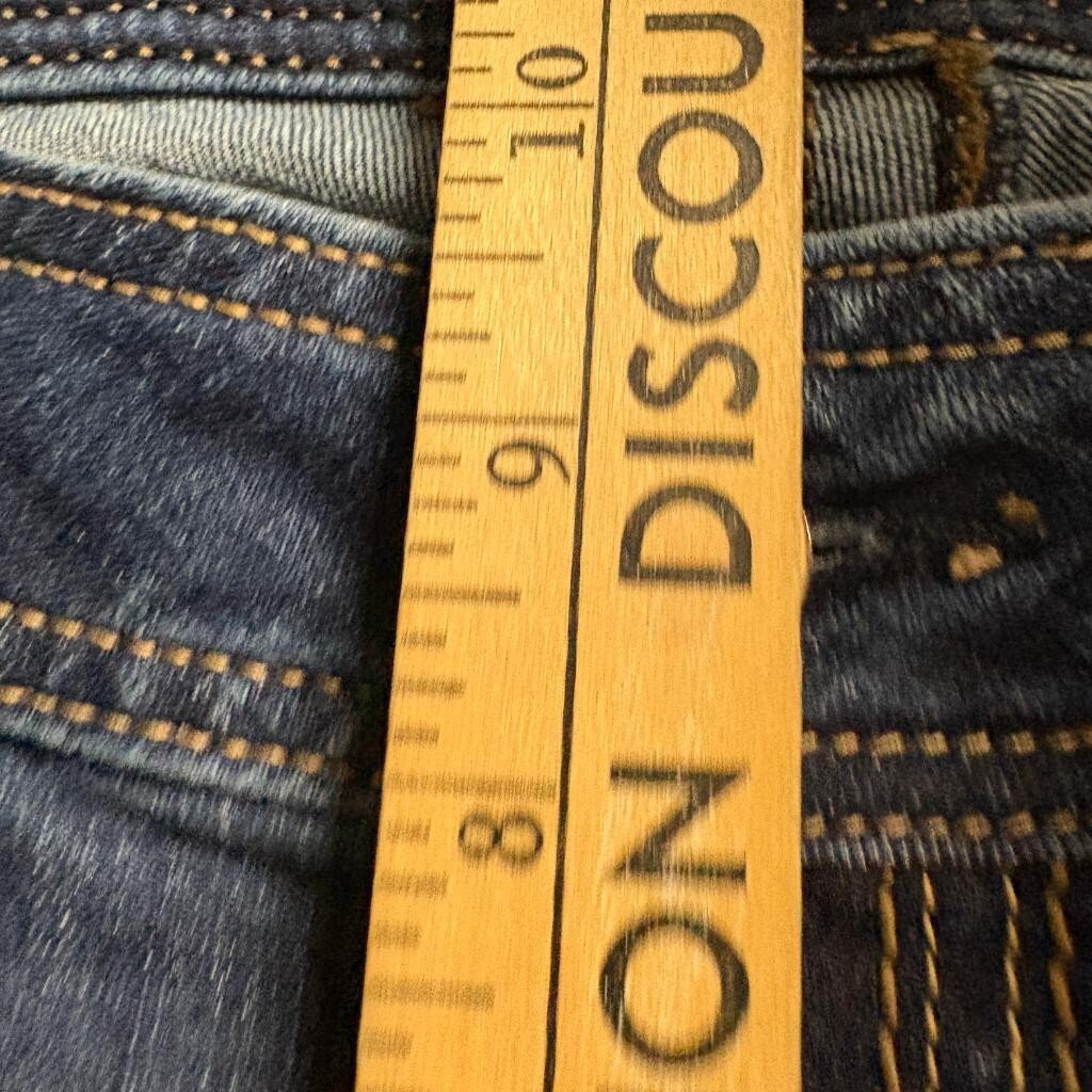 Seven7 Womens Skinny Jeans Blue Denim Raw Hem Stretch Size 10
