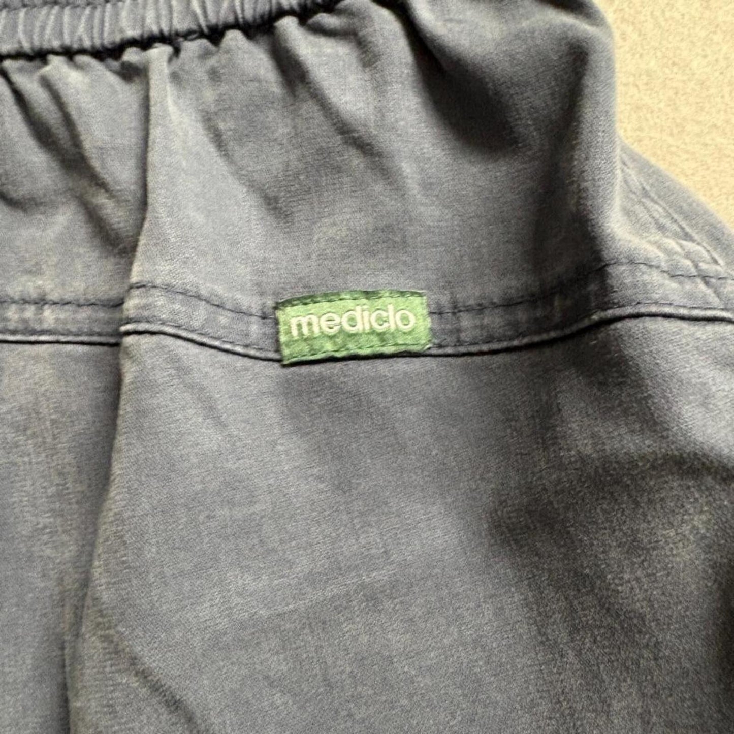 Mediclo Scrub Pants Womens XXS Gray Jogger Drawstring Tencel Blend Stretch