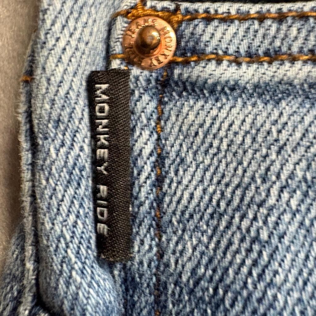 Monkey Ride Jeans Womens 9/29 Distressed Ripped Skinny Blue Denim Cropped