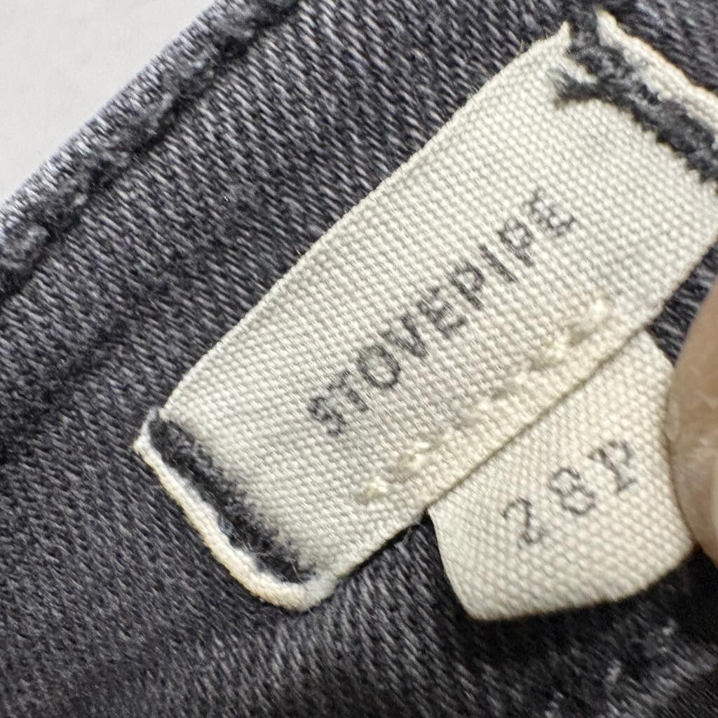 Madewell Stovepipe Jeans Womens 28P Gray High Rise Crop Stretch Denim