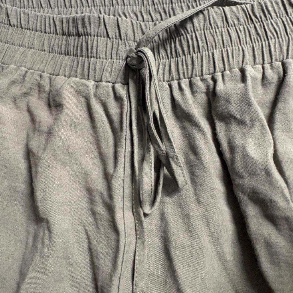 Lulus Olive Green Cargo Jogger Pants Womens Medium Rayon Elastic Waist Utility