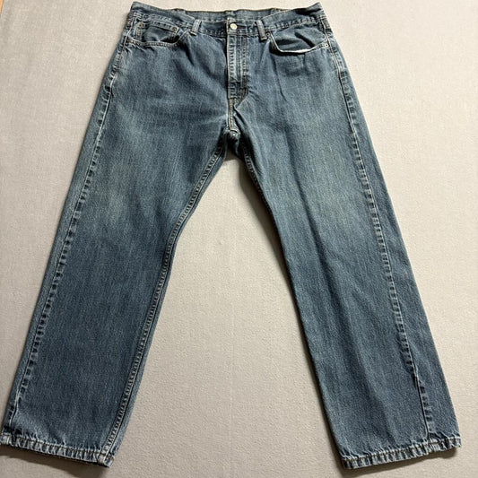 Levis 505 Regular Fit Jeans Mens 38x30 Blue Denim Straight Leg Pants