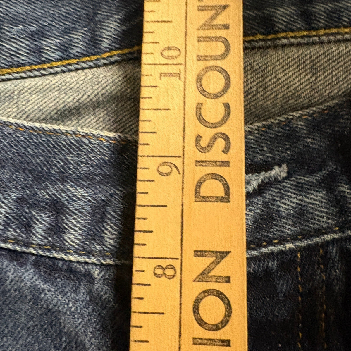 Hollister Jeans Mens 32x34 Blue Denim Button Fly Straight Leg 100% Cotton