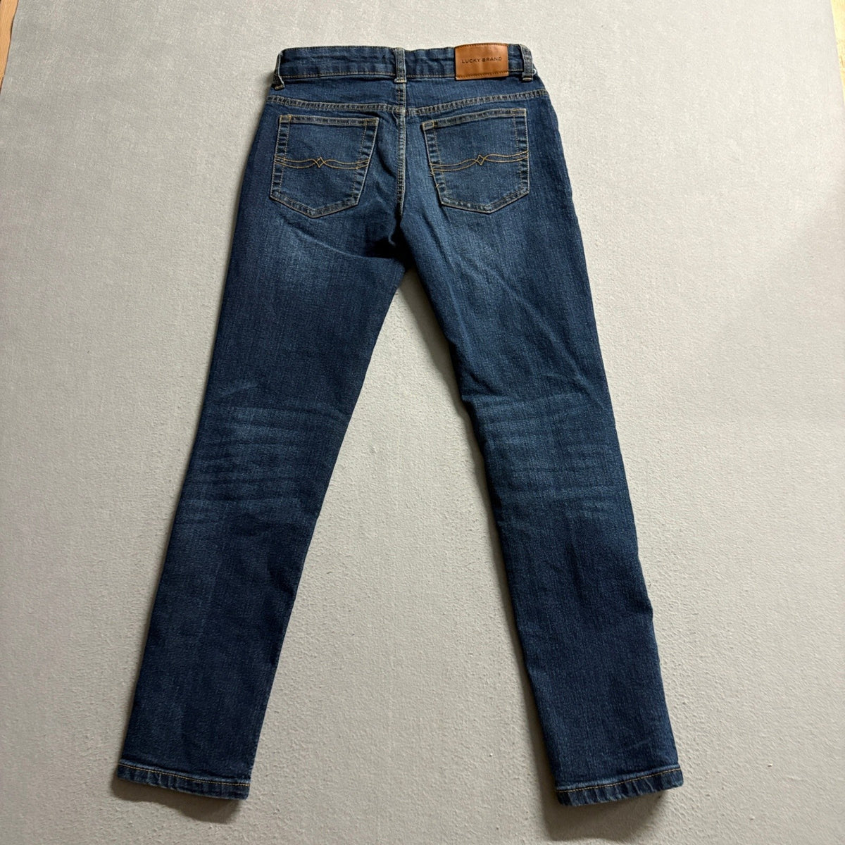 Lucky Brand Authentic Skinny Stretch Jeans Boys Size 14 Dark Wash Denim