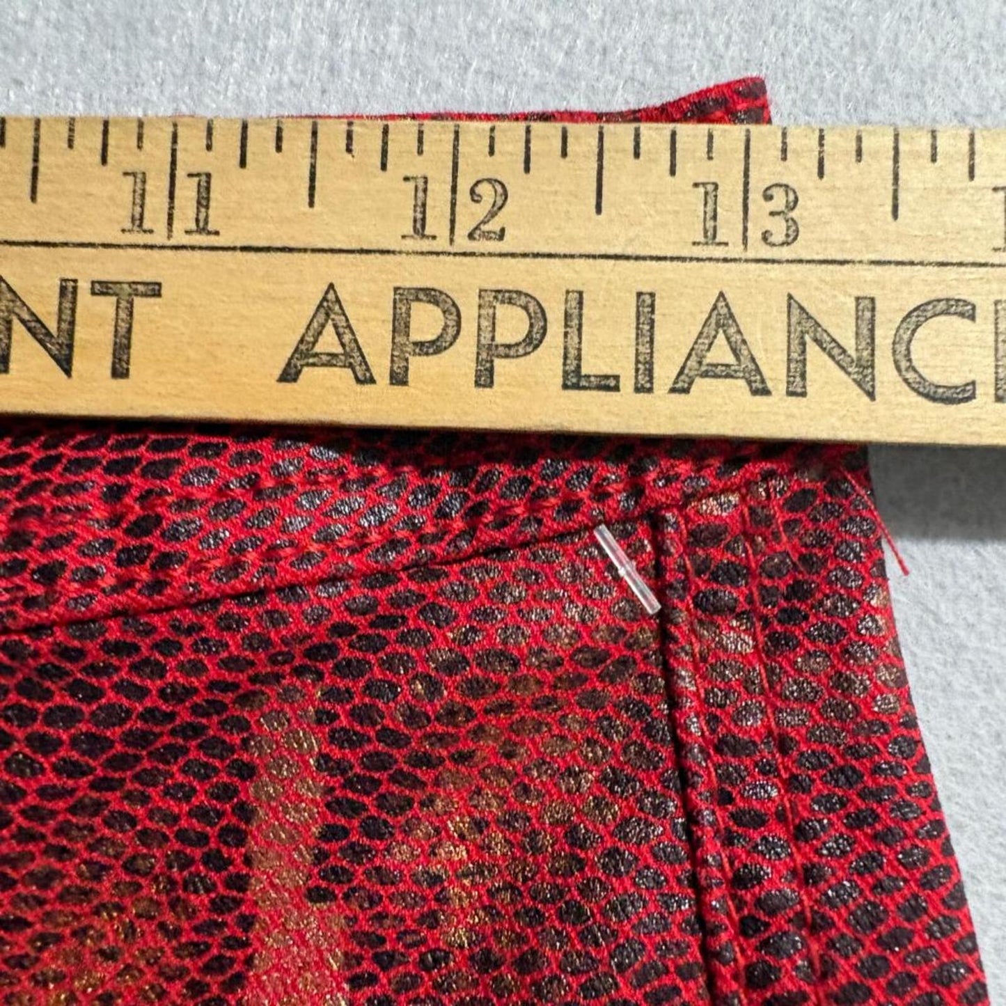 JC & JQ Jeans Womens XL Red Gold Snakeskin Print Stretch Skinny High Rise Pants
