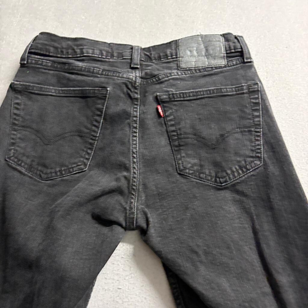 Levis 505 Regular Fit Jeans Mens 32x32 Black Denim Straight Leg Pants