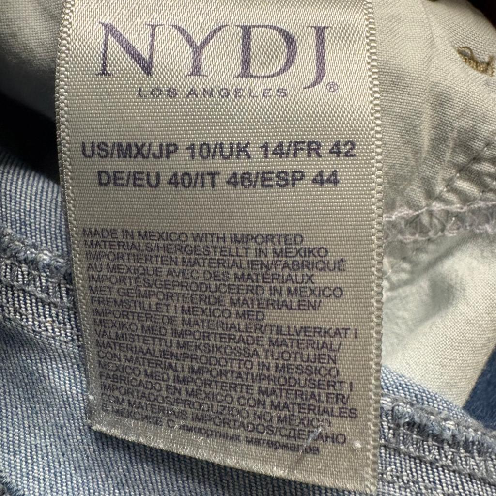 NYDJ Alina Ankle Jeans Womens 10 Blue Denim Lift Tuck Slimming Stretch Pants