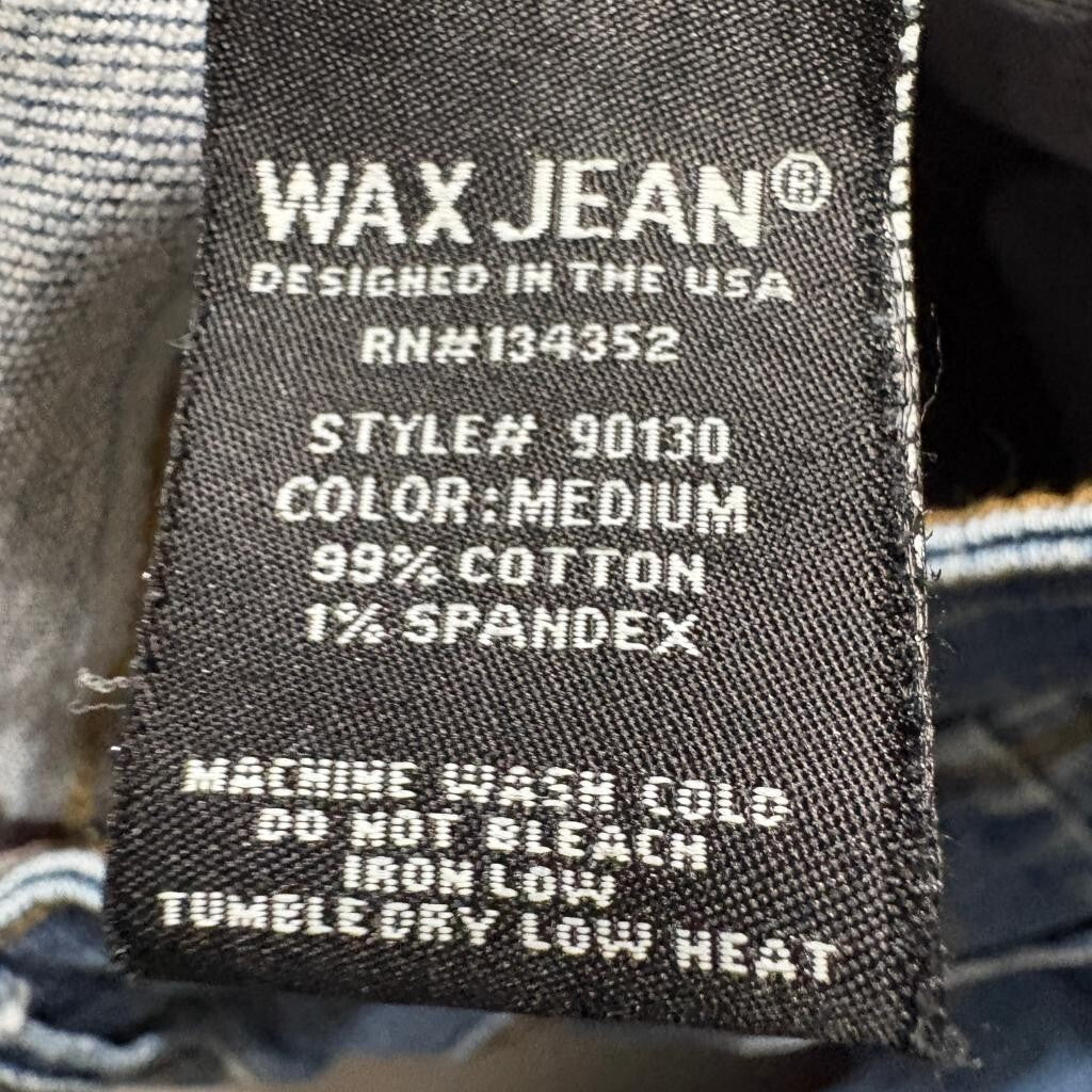 Wax Jean Butt I Love You Skinny Jeans Womens Size 7 Medium Wash Distressed Denim